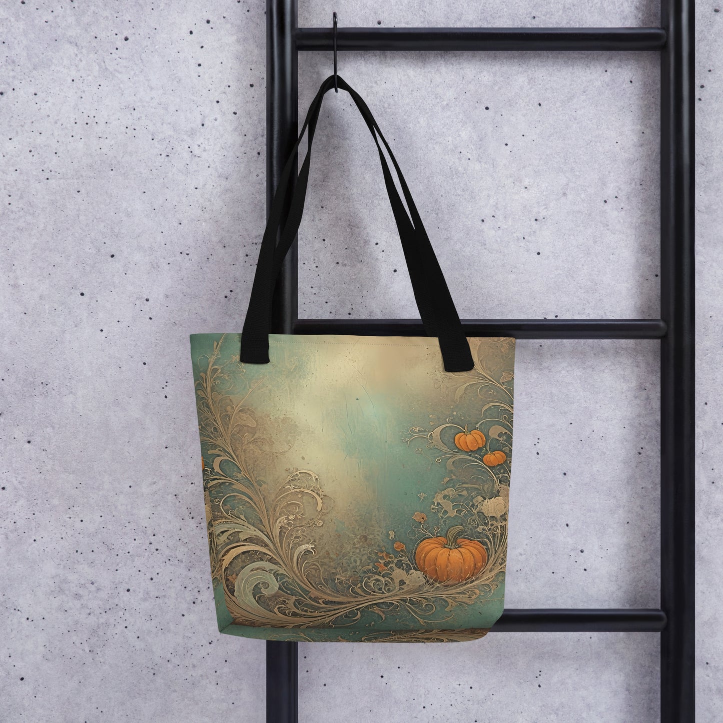 Vintage Pumpkin Elegance, Tote bag