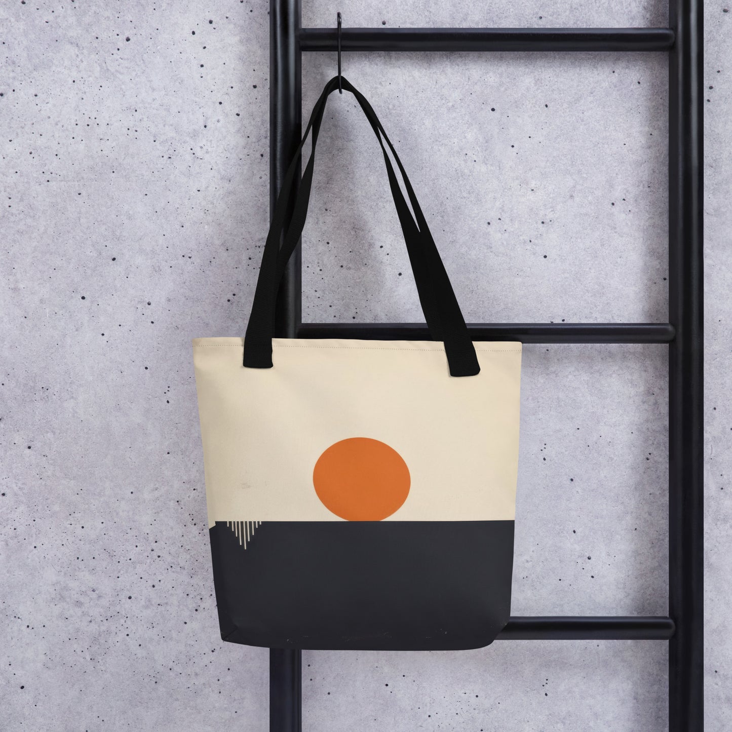Vintage Horizon in Sunset Orange, Tote bag
