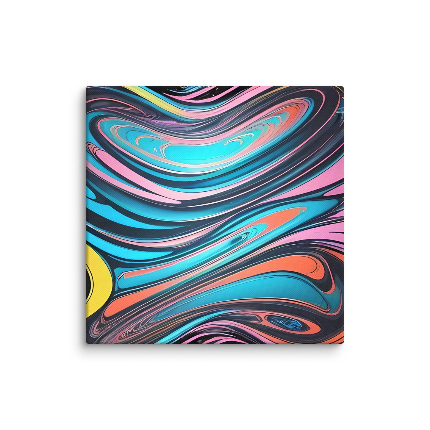 Neon Waves: Fluid Energy, Canvas