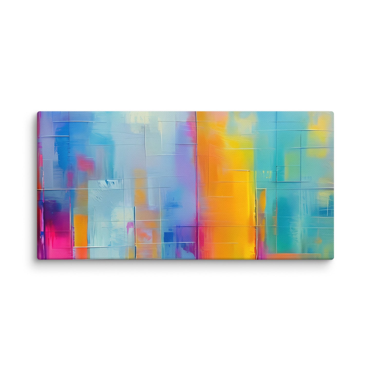 Neon Abstract Skyline, Canvas