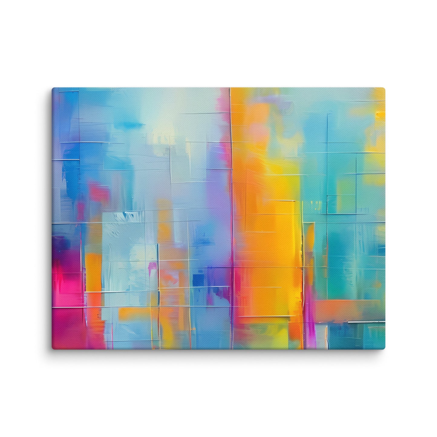 Neon Abstract Skyline, Canvas