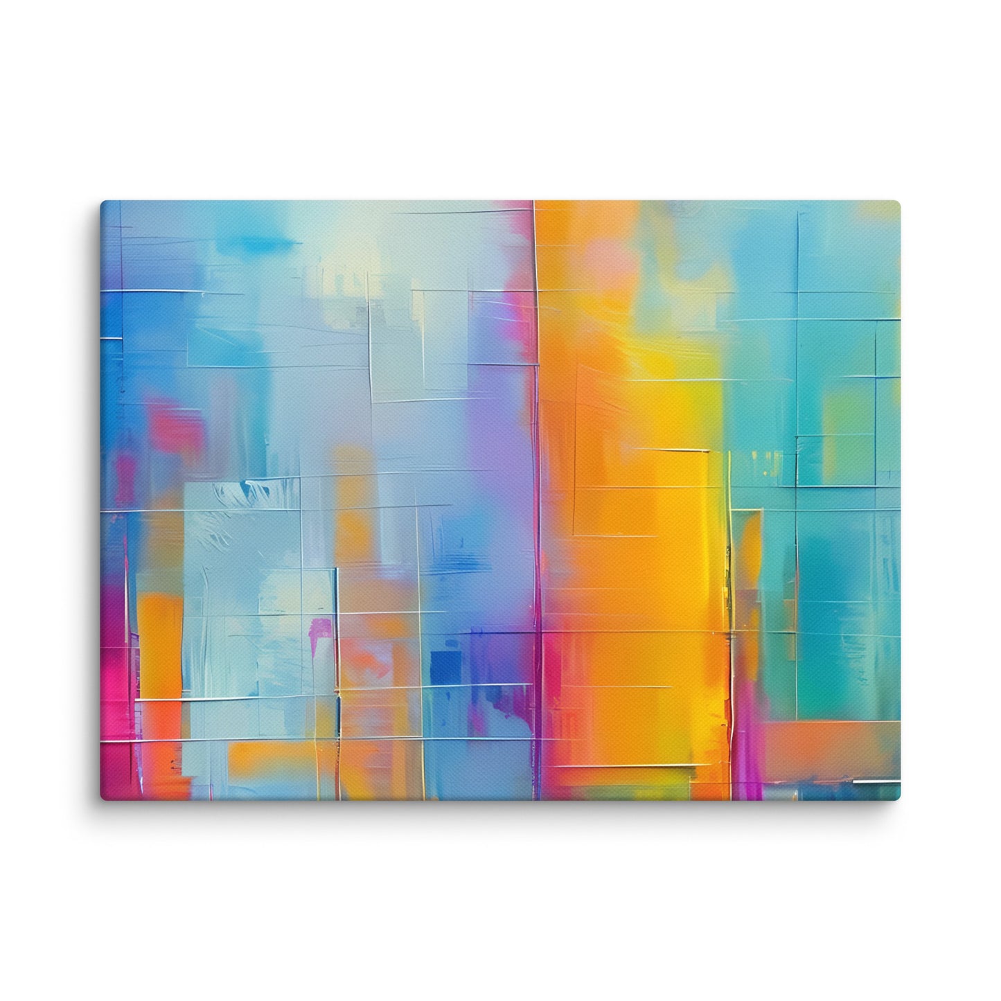 Neon Abstract Skyline, Canvas