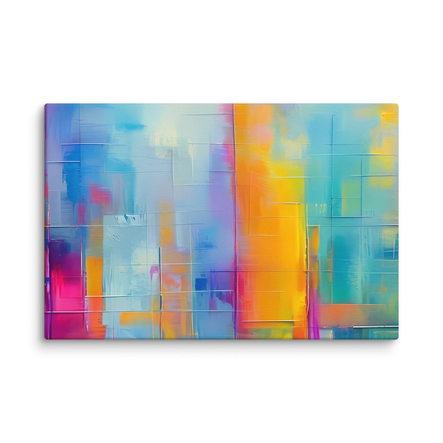 Neon Abstract Skyline, Canvas