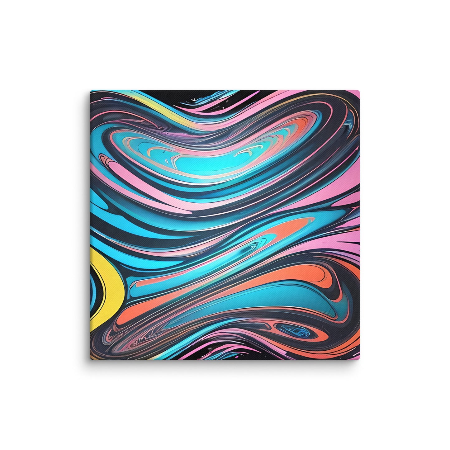 Neon Waves: Fluid Energy, Canvas