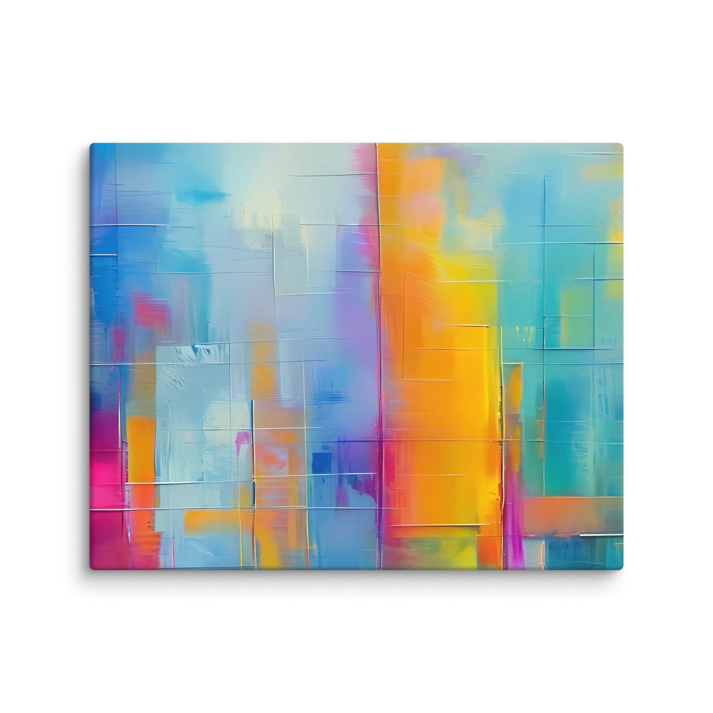 Neon Abstract Skyline, Canvas