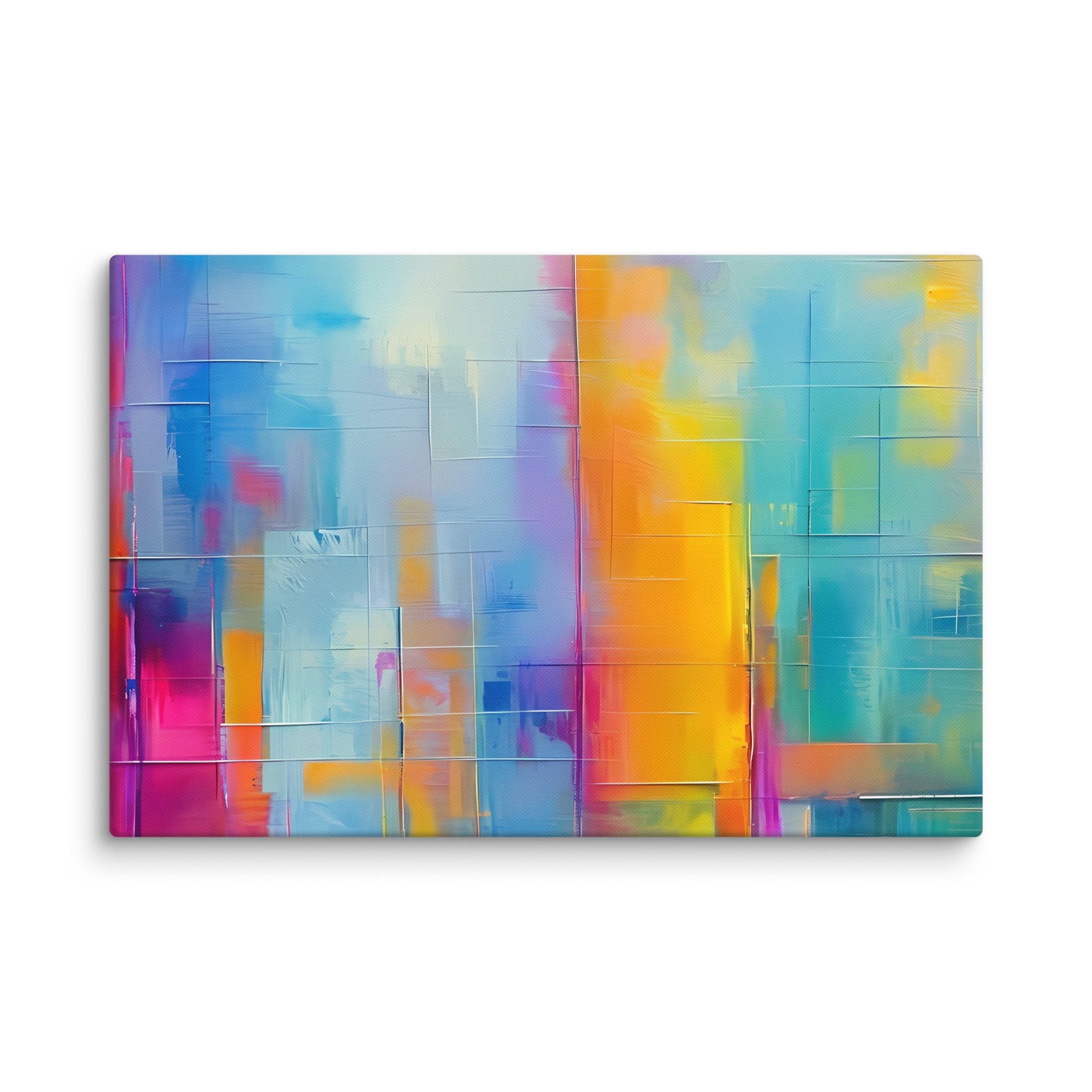 Neon Abstract Skyline, Canvas
