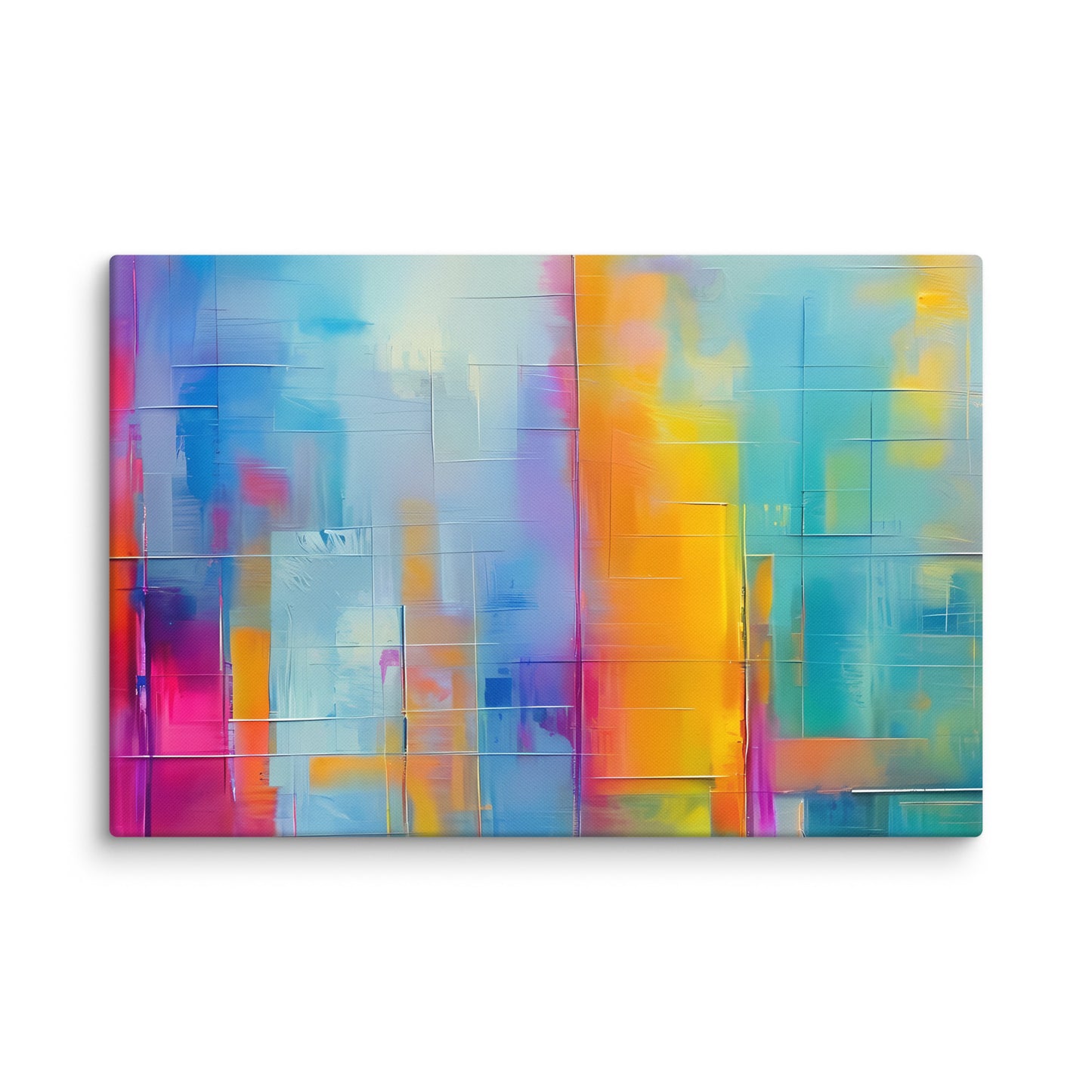 Neon Abstract Skyline, Canvas