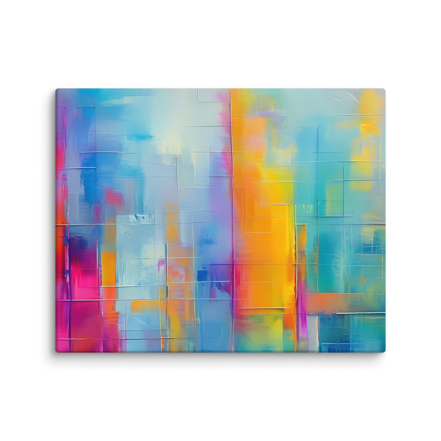 Neon Abstract Skyline, Canvas