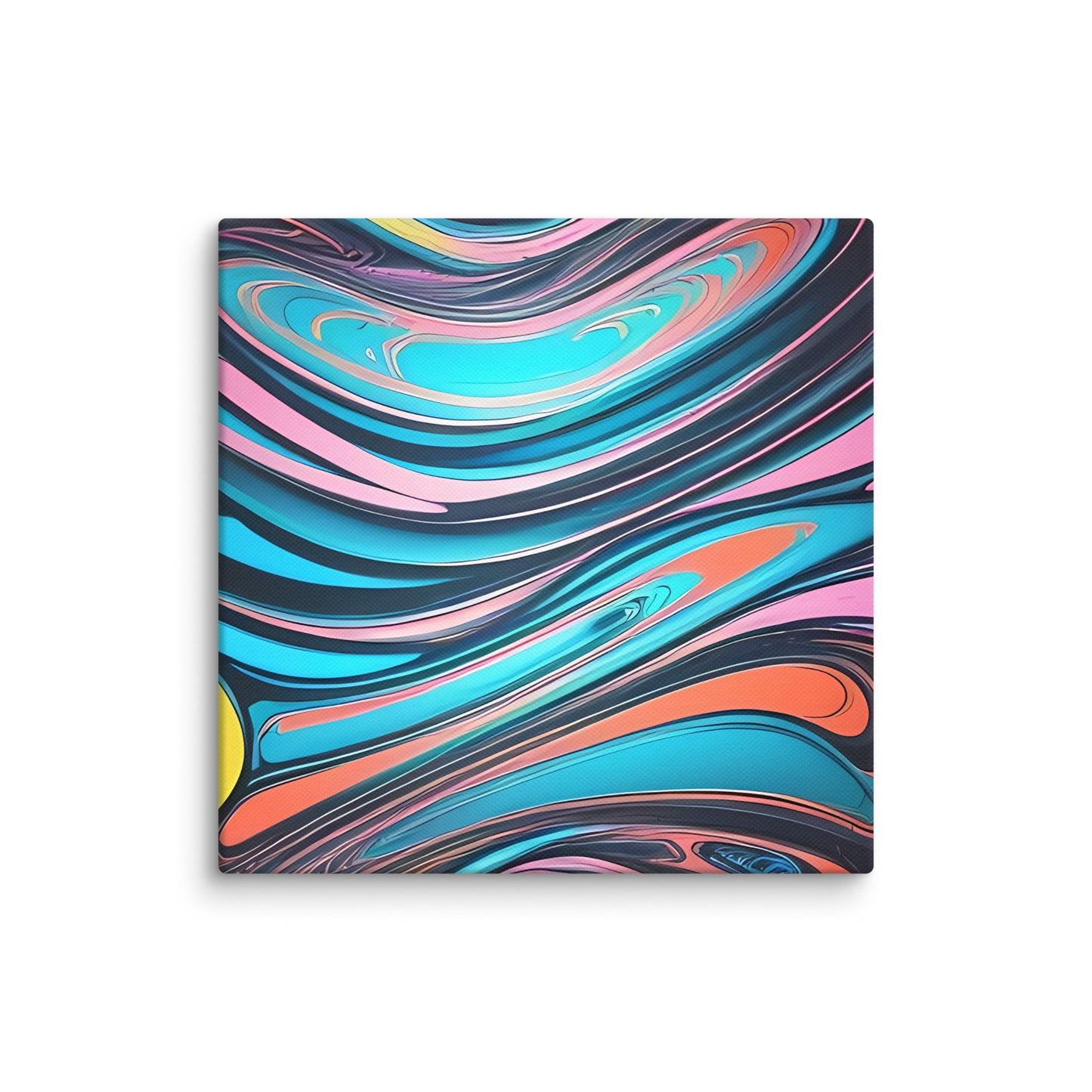 Neon Waves: Fluid Energy, Canvas