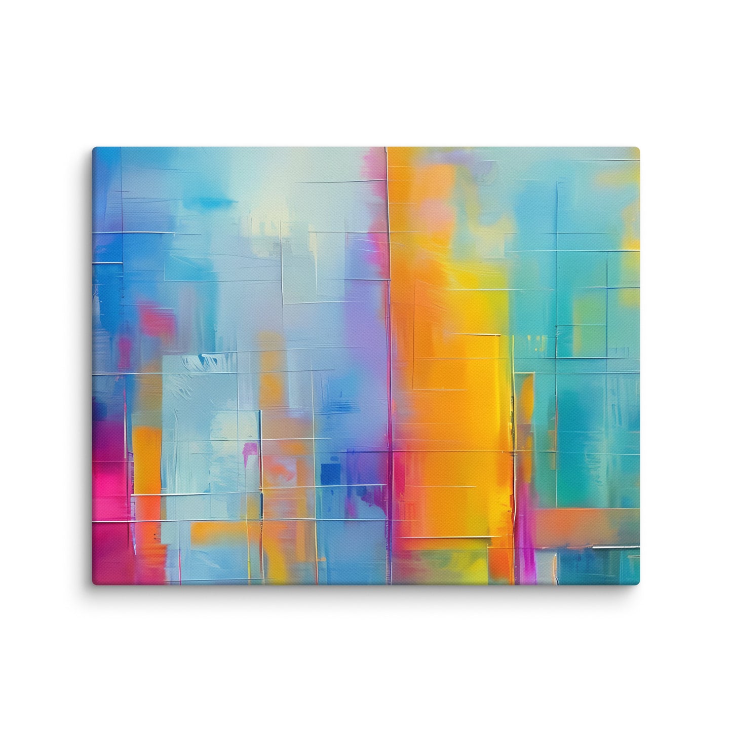 Neon Abstract Skyline, Canvas
