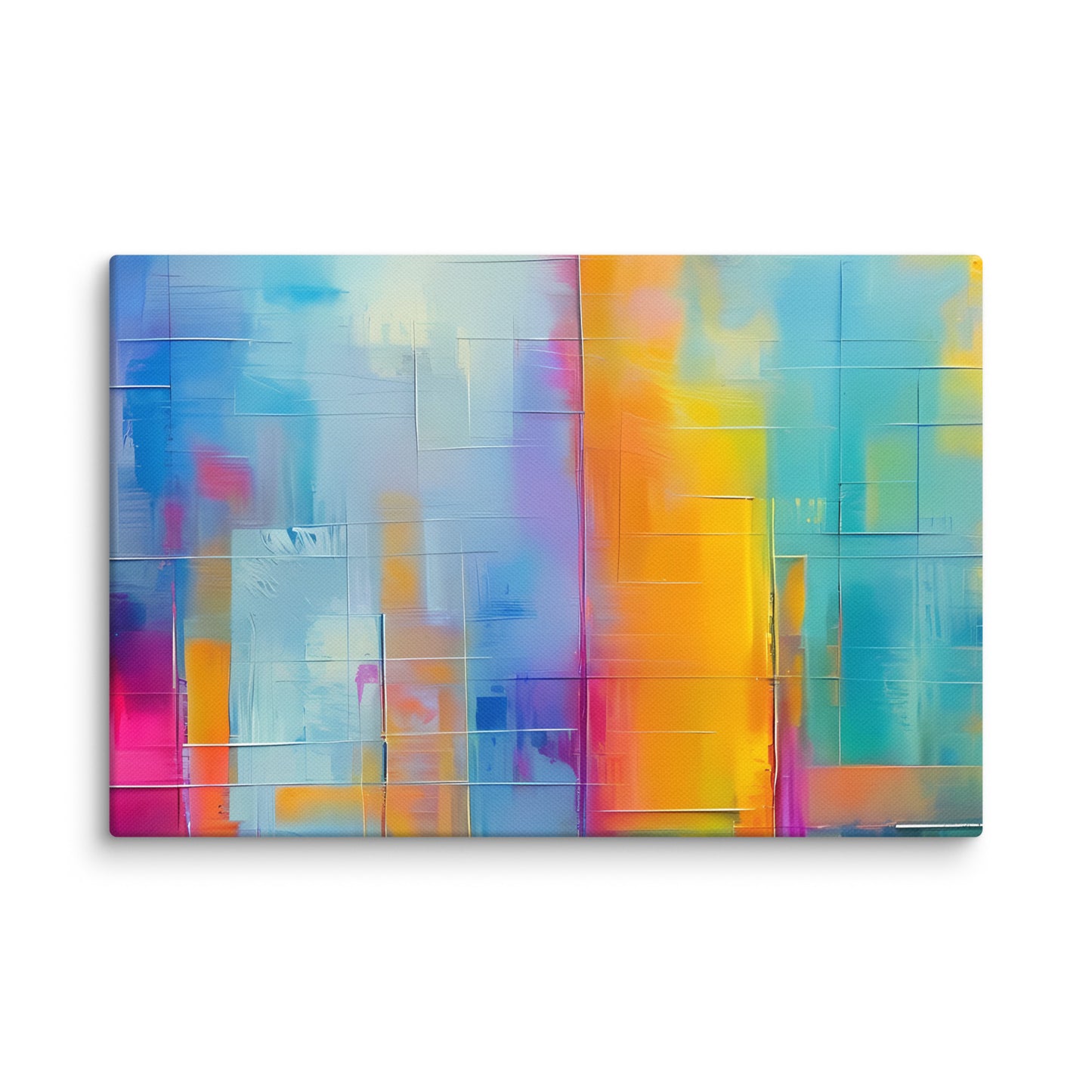 Neon Abstract Skyline, Canvas