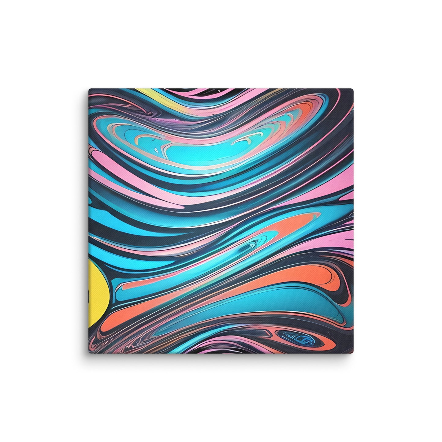 Neon Waves: Fluid Energy, Canvas