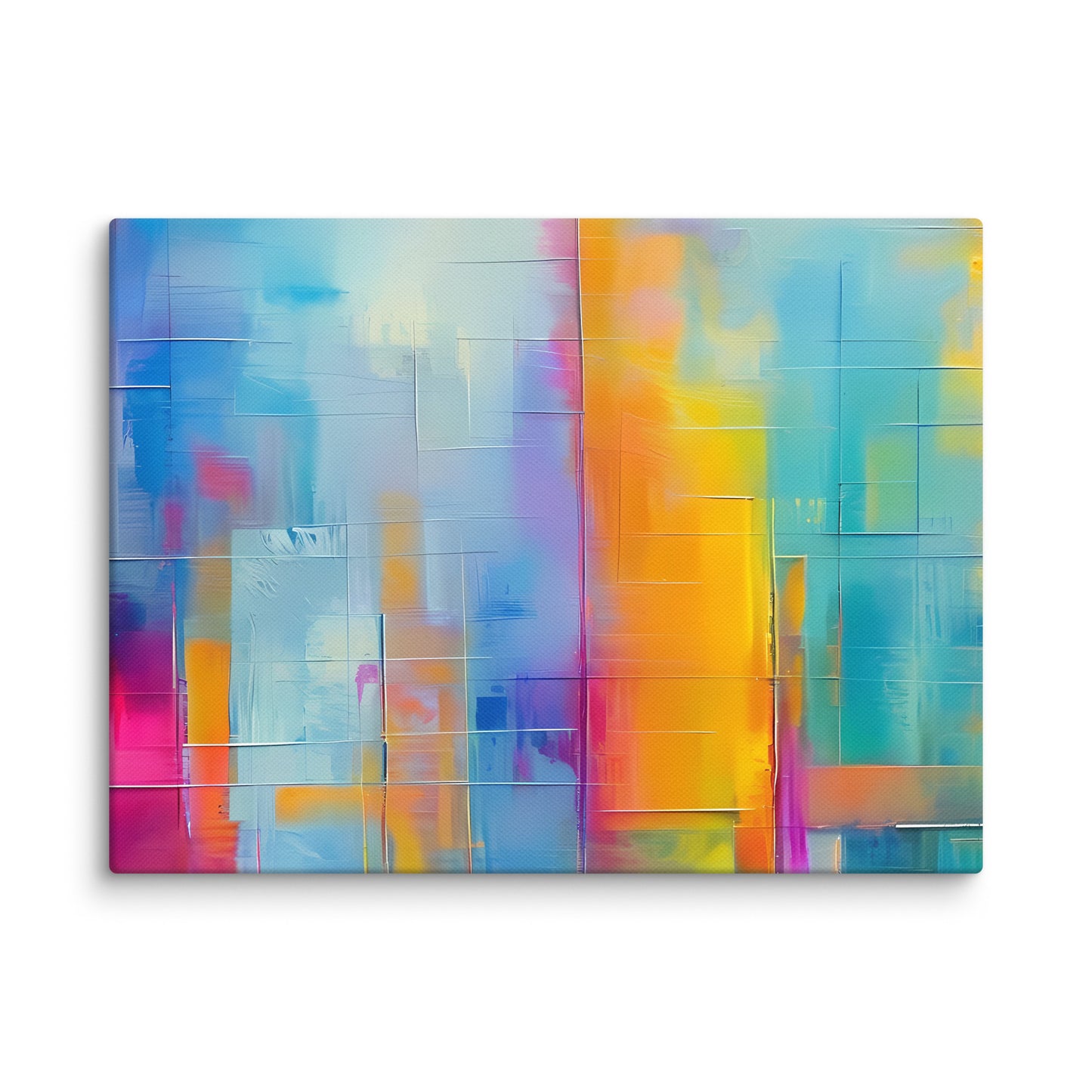 Neon Abstract Skyline, Canvas