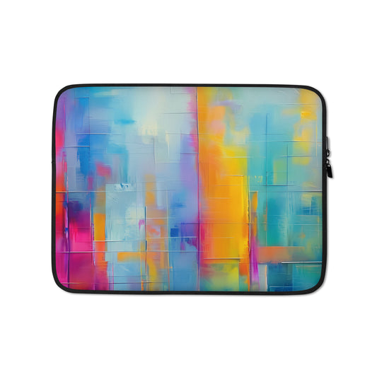 Neon Abstract Skyline, Laptop Sleeve